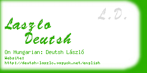 laszlo deutsh business card