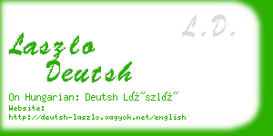 laszlo deutsh business card